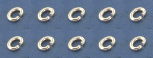 Biegeringe,oval,925er Sterling Silber,ca. 6 x 4,4 x 1 mm,10 Stücke,Art.Nr. 3577D-10.