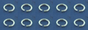 Biegeringe,rund,925er Sterling Silber,Stärke ca. 0,7 mm,Ø ca. 5 mm,10 Stücke,Art.Nr. 3579A-10.