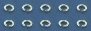 Biegeringe,rund,925er Sterling Silber,Stärke ca. 1 mm,Ø ca. 5 mm,10 Stücke,Art.Nr. 3581A-10.