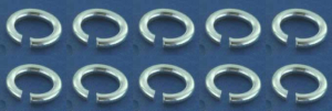 Biegeringe,rund,925er Sterling Silber,Stärke ca. 1,3 mm,Ø ca. 8 mm,10 Stücke,Art.Nr. 3583D-10.