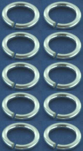 Biegeringe,rund,925er Sterling Silber,Stärke ca. 1,5 mm,Ø ca. 9 mm,10 Stücke,Artikelnummer 3586E-10.