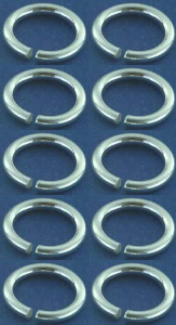 Bending rings,round,Sterling Silver,thickness ca. 1,5 mm,Ø ca. 10 mm,10 pieces,item number 3586F-10.