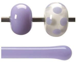 Bullseye rod,COE 90,neon lavender,opalescent,code 0142,l. ca. 43 cm