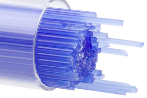Bullseye stringer,Ø ca. 2 mm,COE 90,opalescent,cobalt blue,code 0114,ca. 180 g