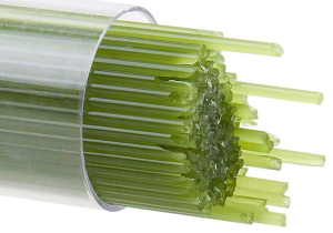 Bullseye stringer,Ø ca. 2 mm,COE 90,opalescent,olive green,code 0212,ca. 180 g