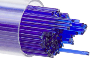 Bullseye stringer,Ø ca. 1 mm,COE 90,transparent,deep royal blue,code 1114,ca. 180 g