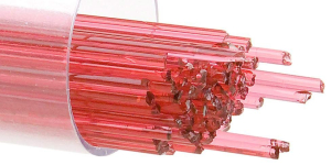 Bullseye stringer,Ø ca. 1 mm,COE 90,transparent,sunset coral,code 1305,ca. 180 g