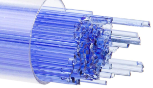 Bullseye stringer,Ø ca. 1 mm,COE 90,transparent,light sky blue,code 1414,ca. 180 g