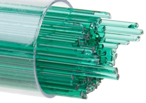 Bullseye stringer,Ø ca. 1 mm,COE 90,transparent,emerald green,code 1417,ca. 180 g