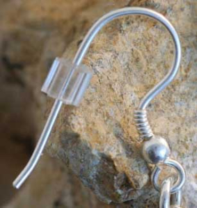 Preview: Stopper,Silikon,Ø ca. 4 mm,für Ohrhaken,Fischhaken,10 Stücke