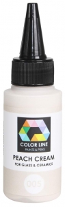 Enamel paint for glass (COE82,COE90,COE96) and ceramic,Color Line 005,peach cream,ca. 62 g,item number 5200005.
