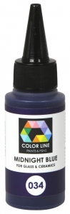 Enamel paint for glass (COE82,COE90,COE96) and ceramic,Color Line 034,midnight blue,ca. 62 g,item number 5200034.