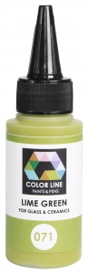 Enamel paint for glass (COE82,COE90,COE96) and ceramic,Color Line 071,lime green,ca. 62 g,item number 5200071.