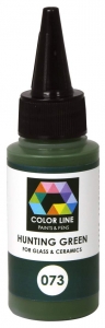 Enamel paint for glass (COE82,COE90,COE96) and ceramic,Color Line 073,hunting green,ca. 62 g,item number 5200073.