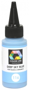 Enamel paint for glass (COE82,COE90,COE96) and ceramic,Color Line 116,dark sky blue,ca. 62 g,item number 5200116.