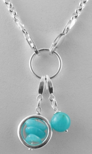 Closure,lobster claw clasp " Navette ",length ca. 16 mm,925 Sterling Silver,item number 3561B (application example).