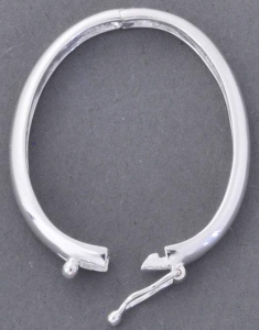 Closure,scarf holder,oval,diameter ca. 26 x 20 mm,925 Sterling Silver,item number 3597L.