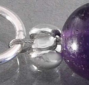 Klappkugeln ohne Öse,Durchmesser ca. 5 mm,925er Sterling Silber,20 Stücke,Artikelnummer 3500C-20 (Anwendungsbeispiel).