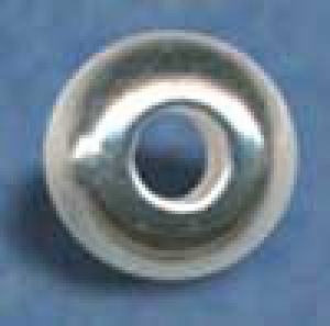 Intermediate part,Sterling Silver,bead,diameter ca. 8 mm,with hole,diameter ca. 2,8 mm