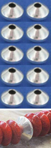 Linsen,hoch,Ø ca. 6 mm,925er Sterling Silber,10 Stücke,Artikelnummer 3746D-10.