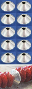 Linsen,hoch,Ø ca. 8 mm,925er Sterling Silber,10 Stücke,Artikelnummer 3746F-10.