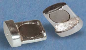 Magnetic lock " Carrée ",ca. 7 x 10 mm,1-row,925 Sterling Silver,item number 3507.