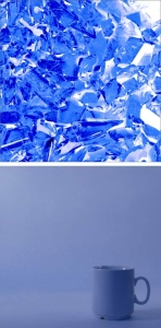 Oceanside Glass,frit,coarse,System 96,COE 96,transparent,pale blue,code 1308,ca. 100 g,item number 9670613.