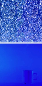 Oceanside Glas,Krösel,mittel,System 96,AK 96,transparent,dunkelblau,Code 136,ca. 100 g,Artikelnummer 9670812.