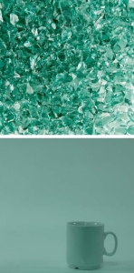 Oceanside Glass,frit,coarse,System 96,COE 96,transparent,sea green,code 5281,ca. 100 g,item number 9671813.