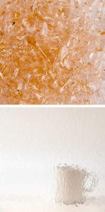 Oceanside Glass,frit,coarse,System 96,COE 96,transparent,champagne,code 5911,ca. 100 g,item number 9672213.
