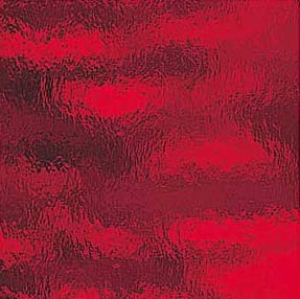 Oceanside Glass,COE 96,Sp 151 RR F,transparent,cherry red,ca. 15 x 15 cm,item number 9700304-15.
