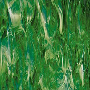 Oceanside Glass,COE 96,Sp 327-6 F,semi translucent,dark green,white,ca. 30 x 30 cm,item number 9700152-30.
