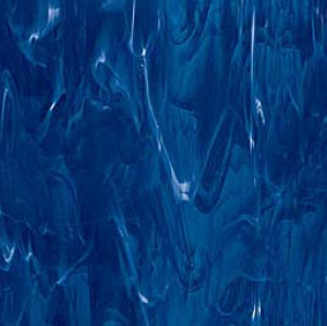 Oceanside Glass,COE 96,Sp 339-6 F,translucent,dark blue,wispy,ca. 15 x 15 cm,item number 9700222-15.