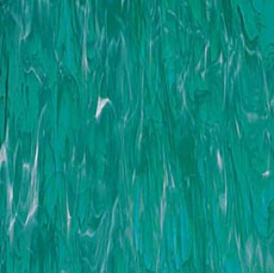Oceanside Glass,COE 96,Sp 823-92 F,translucent,teal green,wispy,ca. 15 x 15 cm,item number 9700182-15.