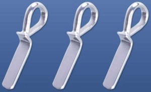 Ösen,diameter ca. 4,3 mm,mit Klebefläche,Länge ca. 22 mm,925er Sterling Silber,3 Stücke,Artikelnummer 3444A-3.