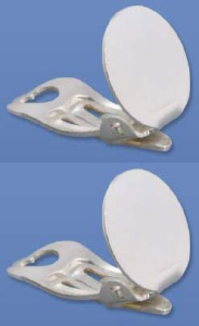 Ohrclips mit runder Klebefläche,Durchmesser ca. 12 mm,925er Sterling Silber,2 Stücke,Artikelnummer 3721D-2.