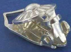 Preview: Ohrclips " Rosette ",Ø ca. 8,5 mm,mit Öse,925er Sterling Silber,4 Stücke