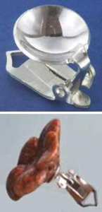 Ohrclip mit Klebefläche,mit Schale,Durchmesser ca. 10 mm,925er Sterling Silber,1 Stück,Artikelnummer 3722E.
