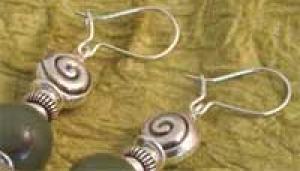 Ear hooks,closeable,length ca. 18 mm,925 Sterling Silver,1 pair,item number 3683 (application example).