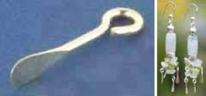 Ohrschmuck-Anhängsel,Stift,Länge ca. 12 mm,mit Öse,Durchmesser ca. 2 mm,925er Sterling Silber,1 Stück,Artikelnummer 3736A.