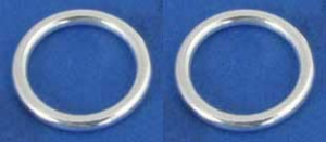 Ringe,geschlossen,925er Sterling Silber,Stärke ca. 2 mm,Ø ca. 18 mm,2 Stücke,Art.Nr. 3569R-2.