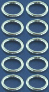 Rings,closed,Sterling Silver,thickness ca. 1,5 mm,Ø ca. 10 mm,10 pieces,item number 3571F-10.