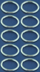 Ringe,geschlossen,925er Sterling Silber,Stärke ca. 1,5 mm,Ø ca. 14 mm,10 Stücke,Artikelnummer 3571J-10.