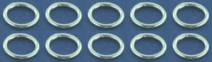 Ringe,geschlossen,925er Sterling Silber,Stärke ca. 0,7 mm,Ø ca. 6,4 mm,10 Stücke,Art.Nr. 3576-10.