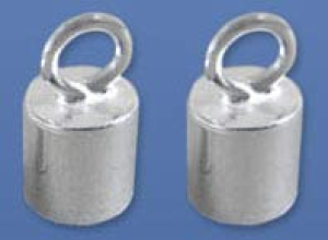 Ringhülsen,Länge ca. 10 mm,Innendurchmesser ca. 4,2 mm,925er Sterling Silber,2 Stücke,Artikelnummer 3529G-2.