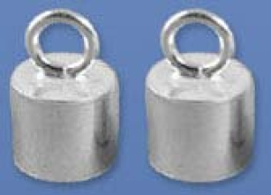 Ringhülsen,Länge ca. 10 mm,Innendurchmesser ca. 5,2 mm,925er Sterling Silber,2 Stücke,Artikelnummer 3529H-2.