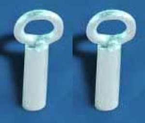 Ringhülsen,Länge ca. 7,5 mm,Innendurchmesser ca. 0,65 mm,925er Sterling Silber,2 Stücke,Artikelnummer 3531-2.
