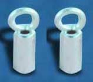Ringhülsen,Länge ca. 7,5 mm,Innendurchmesser ca. 1,2 mm,925er Sterling Silber,2 Stücke,Artikelnummer 3533-2.