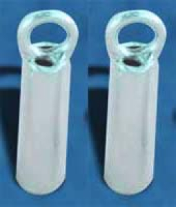 Ringhülsen,Länge ca. 15 mm,Innendurchmesser ca. 2,2 mm,925er Sterling Silber,2 Stücke,Artikelnummer 3537-2.
