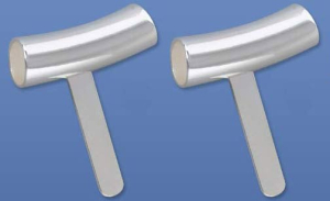 Rohre,gebogen,Innendurchmesser ca. 5,1 mm,mit Klebefläche,ca. 17 x 4 mm,925er Sterling Silber,2 Stücke,Artikelnummer 3443D-2.